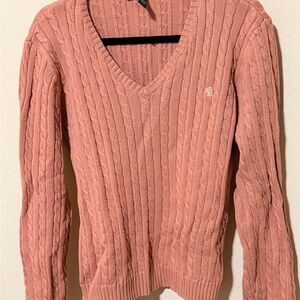 Ralph Lauren Dusty Pink V-Neck Sweater